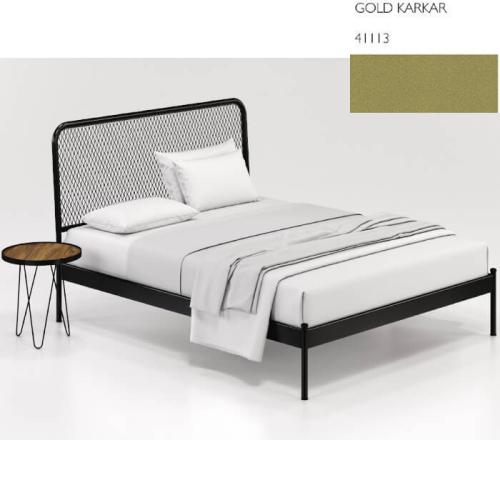 Grid Μεταλλικό Κρεβάτι (Για Στρώμα 160×190) Με Επιλογές Χρωμάτων - Gold Karkar 41113