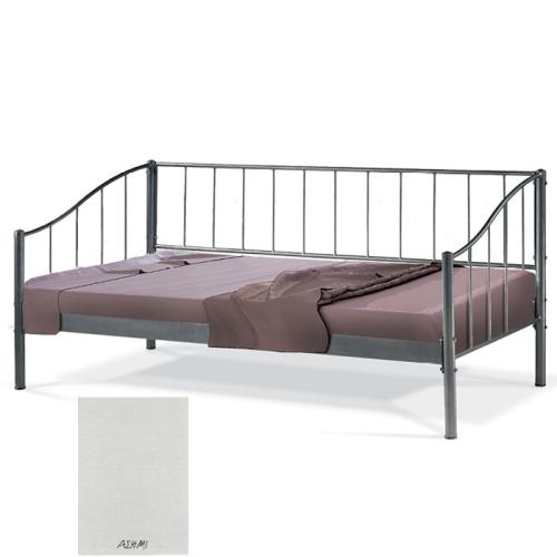 Ηρα Μεταλλικός Καναπές Κρεβάτι 8225 (Για Στρώμα 120×190) Με Επιλογές Χρωμάτων - Ασημί