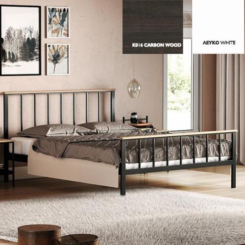 Τόνια Κρεβάτι (Για Στρώμα 120×190) Με Επιλογές Χρωμάτων - Carbon Wood