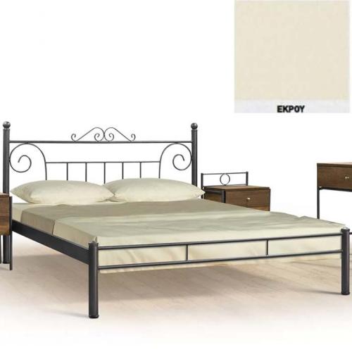 Μεταλλικό Κρεβάτι 8207 (Για Στρώμα 110×190) Με Επιλογές Χρωμάτων - Εκρού