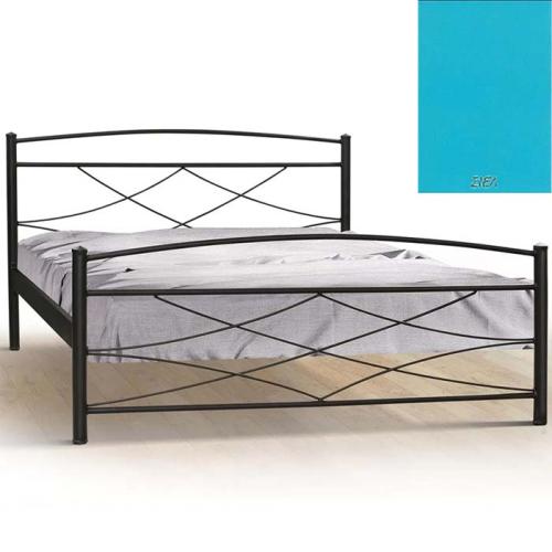 Μεταλλικό Κρεβάτι 8208 (Για Στρώμα 140×200) Με Επιλογές Χρωμάτων - Σιέλ