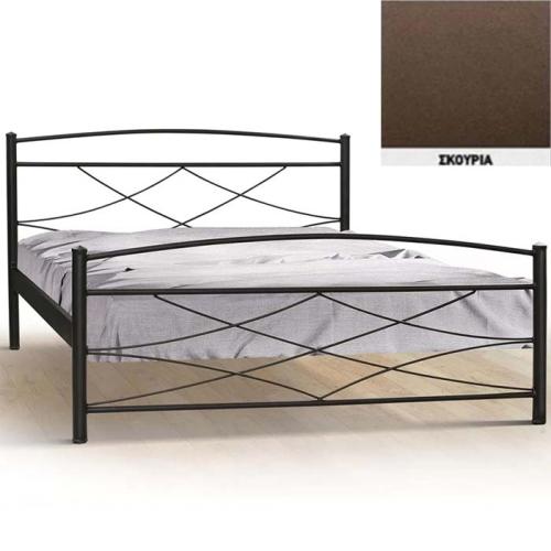 Μεταλλικό Κρεβάτι 8208 (Για Στρώμα 160×190) Με Επιλογές Χρωμάτων - Σκουριά