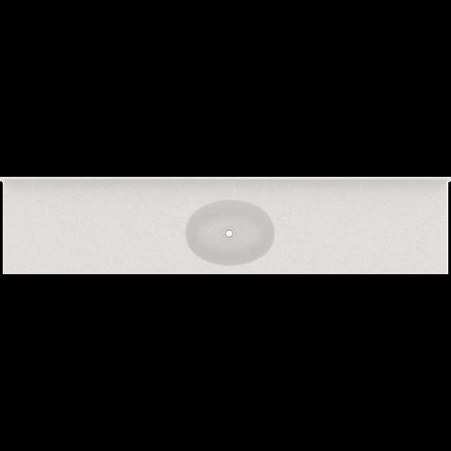 713 Elliptical 1 Monobloc Sanitec Νιπτήρας Μπάνιου Με Μήκος Από 60 Εώς 150 cm - 14 Metallic Ice