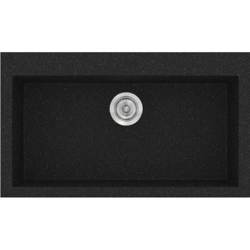 Sanitec 333 Ενθετος Νεροχύτης Classic Συνθετικός Γρανίτης ( 79 x 50 cm) 05 Granite Black