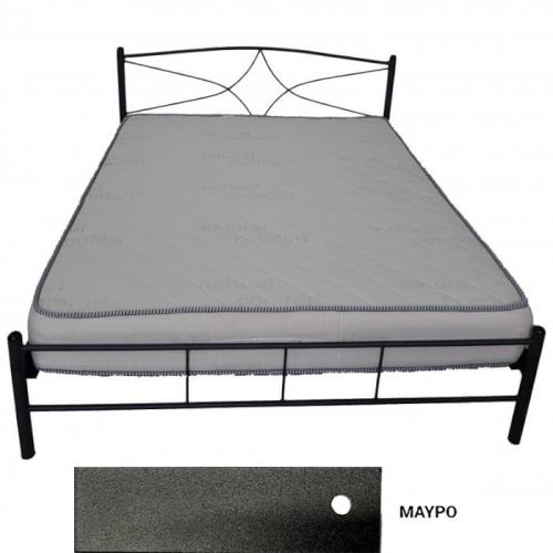 Rhodes Μεταλλικό Κρεβάτι (Για Στρώμα 120×190) Με Επιλογές Χρωμάτων Μαύρο