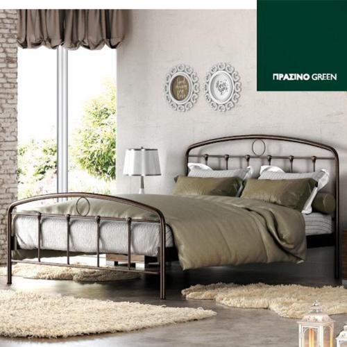 Basic Μεταλλικό Κρεβάτι (Για Στρώμα 140×200) Με Επιλογές Χρωμάτων Πράσινο