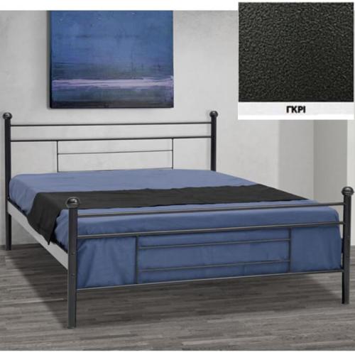 Ευα Μεταλλικό Κρεβάτι (Για Στρώμα 130×200) Με Επιλογές Χρωμάτων Γκρι