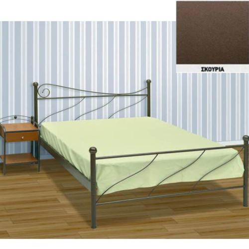 Πάρος Μεταλλικό Κρεβάτι (Για Στρώμα 130×190) Με Επιλογές Χρωμάτων Σκουριά