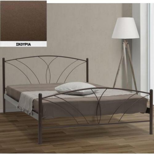 Τήνος Μεταλλικό Κρεβάτι (Για Στρώμα 150×190) Με Επιλογές Χρωμάτων Γκρι