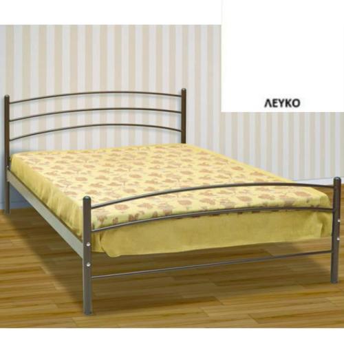 Τόξο Μεταλλικό Κρεβάτι (Για Στρώμα 130×190) Με Επιλογές Χρωμάτων Λευκό