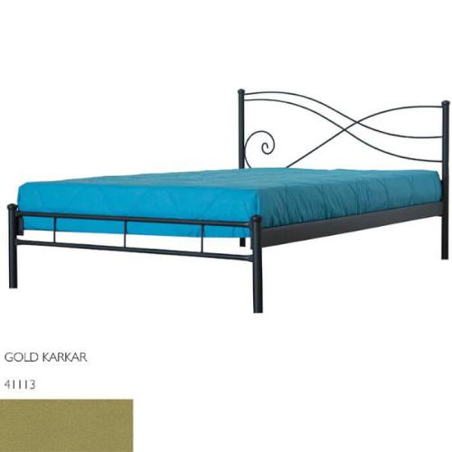 Τέρψη Μεταλλικό Κρεβάτι (Για Στρώμα 150x190)  Με Επιλογές Χρωμάτων Gold Karkar 41113