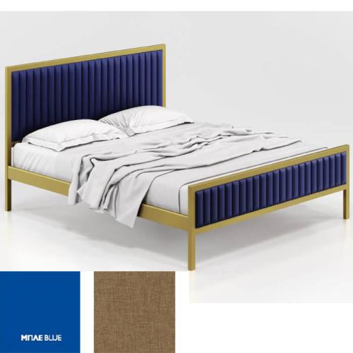 Queen Κρεβάτι (Για Στρώμα 150×190) Με Επιλογές Χρωμάτων 503,Μπλέ