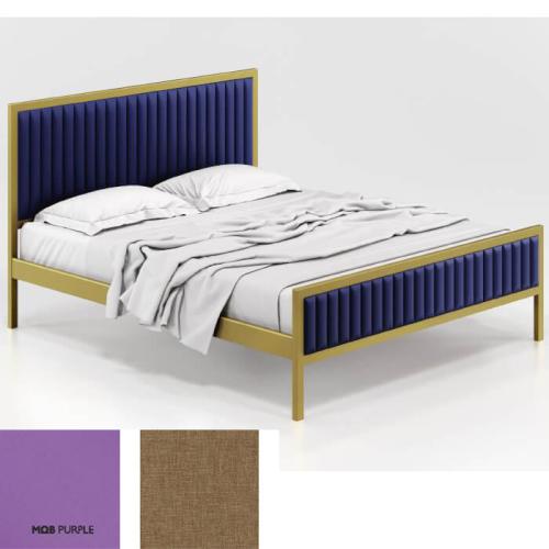 Queen Κρεβάτι (Για Στρώμα 150×200) Με Επιλογές Χρωμάτων 503,Μώβ