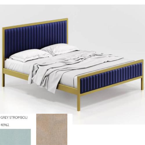 Queen Κρεβάτι (Για Στρώμα 150×200) Με Επιλογές Χρωμάτων 520,Grey Stromboli 40962