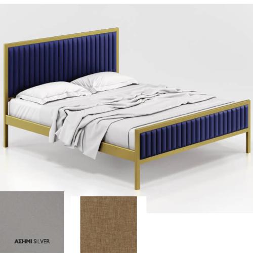 Queen Κρεβάτι (Για Στρώμα 160×190) Με Επιλογές Χρωμάτων 503,Ασημί