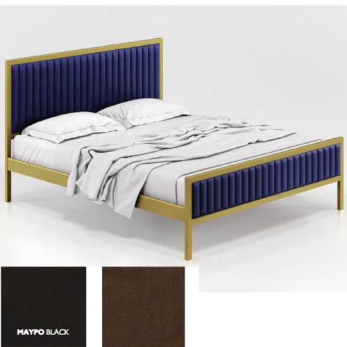 Queen Κρεβάτι (Για Στρώμα 160×190) Με Επιλογές Χρωμάτων 504,Μαύρο