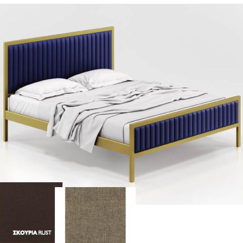 Queen Κρεβάτι (Για Στρώμα 160×190) Με Επιλογές Χρωμάτων 513,Σκουριά