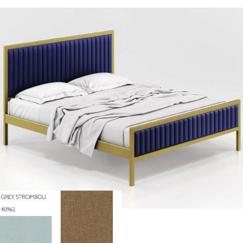 Queen Κρεβάτι (Για Στρώμα 160×200) Με Επιλογές Χρωμάτων 503,Grey Stromboli 40962