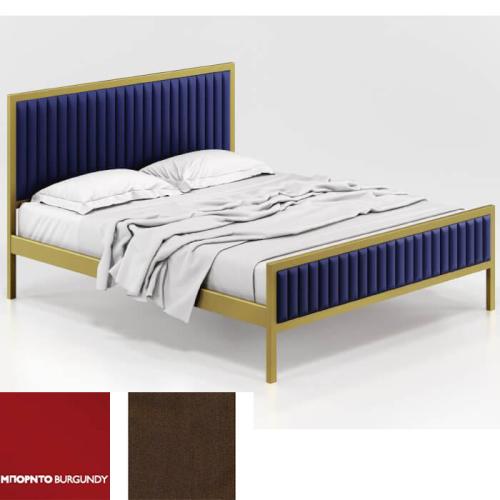 Queen Κρεβάτι (Για Στρώμα 160×200) Με Επιλογές Χρωμάτων 504,Μπορντό