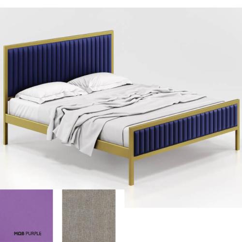 Queen Κρεβάτι (Για Στρώμα 160×200) Με Επιλογές Χρωμάτων 507,Μώβ