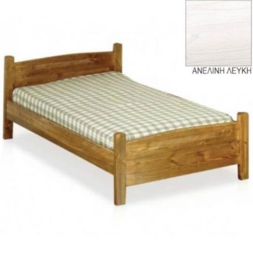 8114 Σουηδικό Κρεβάτι Ξύλινο (Για Στρώμα 110x190) Με Επιλογές Χρωμάτων Ανελίνη Λευκή