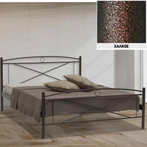 Χίος Μεταλλικό Κρεβάτι (Για Στρώμα 110×200) Με Επιλογές Χρωμάτων Χαλκός