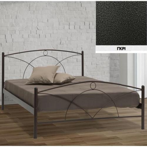 Νάξος Μεταλλικό Κρεβάτι (Για Στρώμα 140×190) Με Επιλογές Χρωμάτων Γκρι