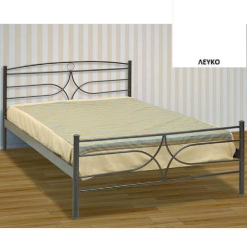 Σάμος Μεταλλικό Κρεβάτι (Για Στρώμα 140×190) Με Επιλογές Χρωμάτων Λευκό