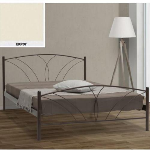 Τήνος Μεταλλικό Κρεβάτι (Για Στρώμα 110×190) Με Επιλογές Χρωμάτων Εκρού