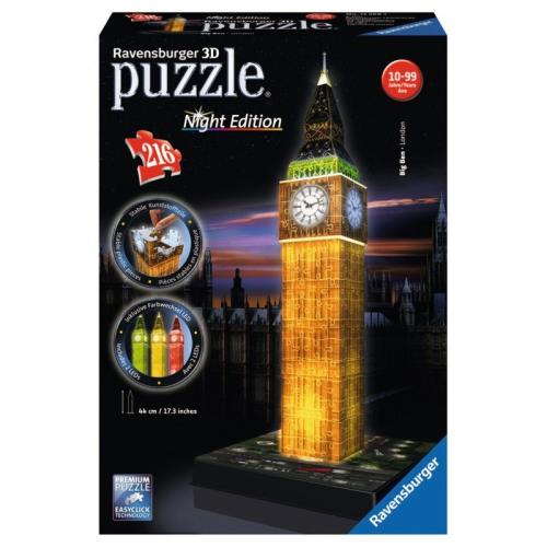 Ravensburger 3D Puzzle Night Edition 216 τεμ. Big Ben 12588