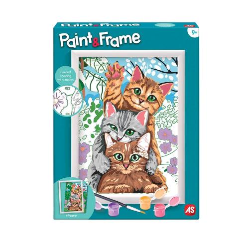 AS Company Paint & Frame Ζωγραφίζω Με Αριθμούς Funny Kitties Για Ηλικίες 9+ Χρονών 1038-41010