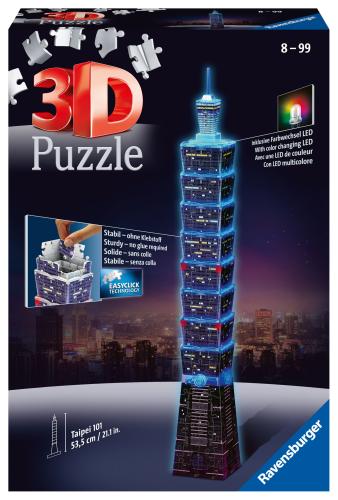 Ravensburger 3D Puzzle Night Edition 216 τεμ. Ταϊπέι 101 11149