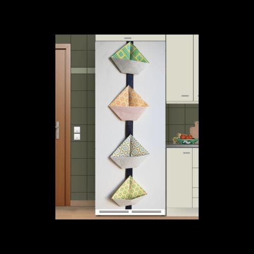Αυτοκόλλητα ψυγείου Χάρτινα καραβάκια 60x160 Αυτοκόλλητα ψυγείου