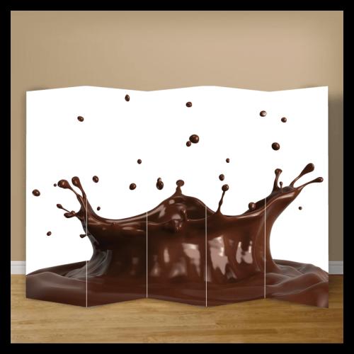 Παραβάν Choco splash 80x160 Μουσαμά Μία όψη