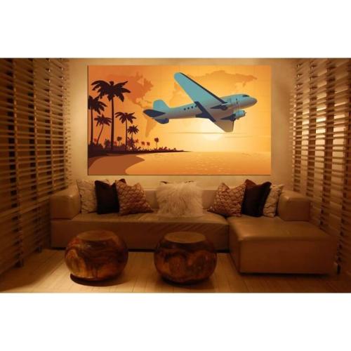Πίνακας σε καμβά με αεροπλάνο 120x180 Τελαρωμένος καμβάς σε ξύλο με πάχος 2cm