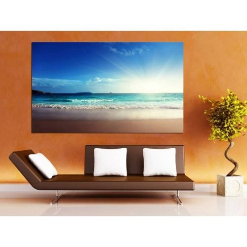 Πίνακας σε καμβά παραλία με αμμουδιά 40x60 Τελαρωμένος καμβάς σε ξύλο με πάχος 2cm