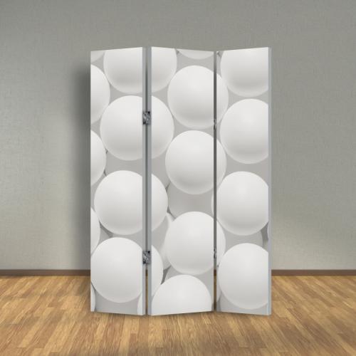Παραβάν διαχωριστικό χώρου με White balls 160x180 Μουσαμά Μία όψη
