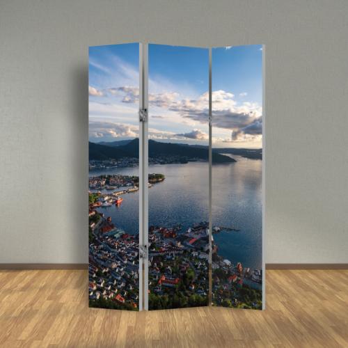 Παραβάν διαχωριστικό χώρου με Bergen 200x200 Ύφασμα Δύο όψεις