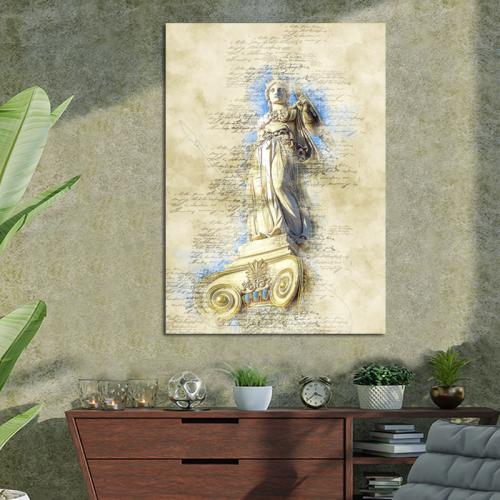 Πίνακας σε καμβά Θεά Αθηνά 78x110 Τελαρωμένος καμβάς σε ξύλο με πάχος 2cm