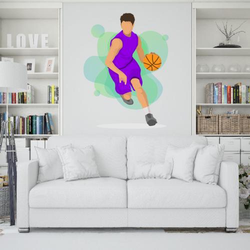 Αυτοκόλλητα τοίχου με Sports Basketball Player 124x90 Αυτοκόλλητα τοίχου