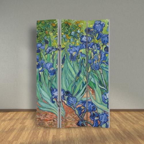 Παραβάν Vincent Van Gogh - Irises 120x200 Μουσαμά Μία όψη