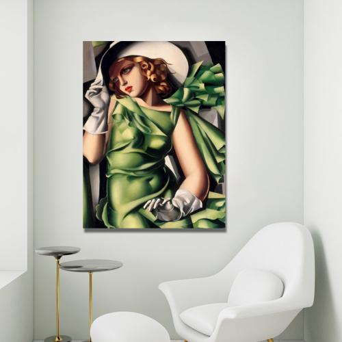 Πίνακας της Tamara Lempicka-Jeune Fille En Vert 90x118 Τελαρωμένος καμβάς σε ξύλο με πάχος 2cm