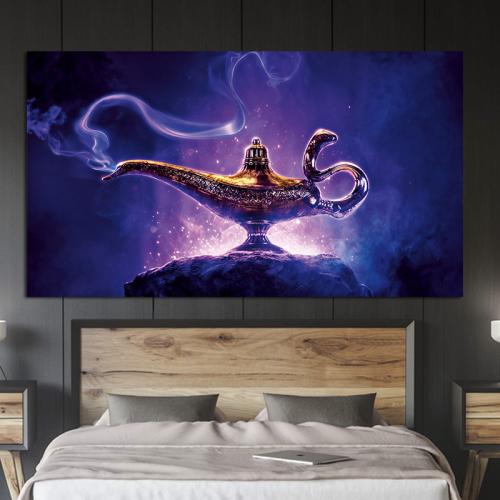 Πίνακας με Aladdin 2019 movie 124x70 Τελαρωμένος καμβάς σε ξύλο με πάχος 2cm