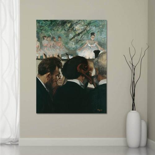 Πίνακας σε καμβά Degas - Orchestra Musicians 30x40 Τελαρωμένος καμβάς σε ξύλο με πάχος 2cm