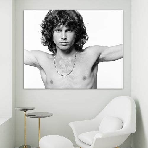 Πίνακας σε καμβά Jim Morrison 3 70x88 Τελαρωμένος καμβάς σε ξύλο με πάχος 2cm