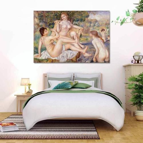 Πίνακας σε καμβά Renoir - The Large Bathers 146x100 Τελαρωμένος καμβάς σε ξύλο με πάχος 2cm