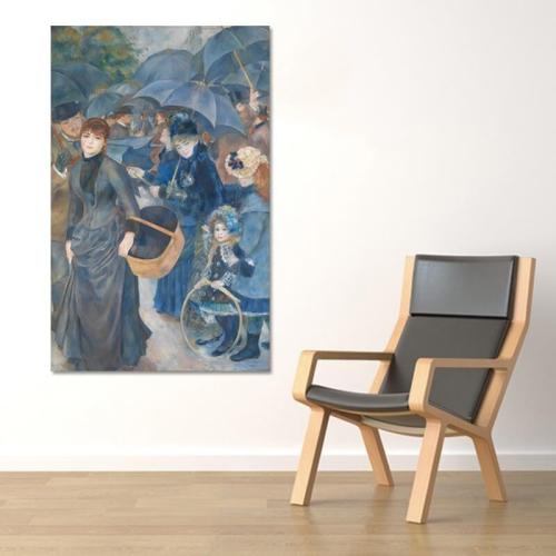 Πίνακας σε καμβά Renoir - The Umbrellas 30x48 Τελαρωμένος καμβάς σε ξύλο με πάχος 2cm