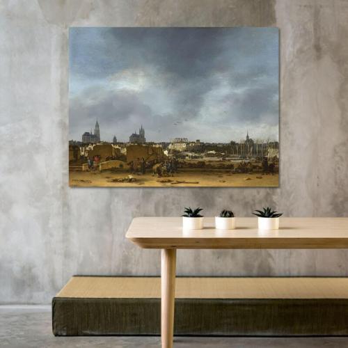 Πίνακας σε καμβά Vermeer - A View of Delft after the Explosion of 1654 53x40 Τελαρωμένος καμβάς σε ξύλο με πάχος 2cm