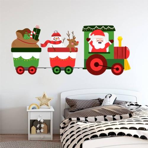 Αυτοκόλλητο τοίχου Χριστουγεννιάτικο τρένο 110x44 Αυτοκόλλητα τοίχου