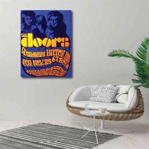 Πίνακας σε καμβά The Doors Poster 50x66 Τελαρωμένος καμβάς σε ξύλο με πάχος 2cm